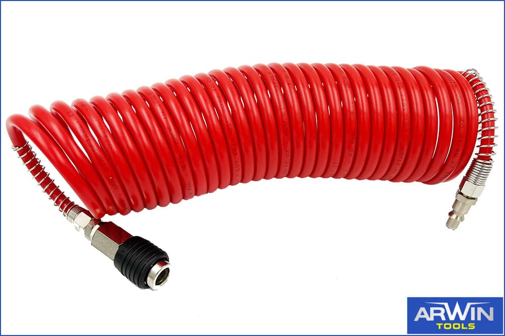 Arwin Spiralschlauch, 8 x 6 mm, 7.5 Meter - rot