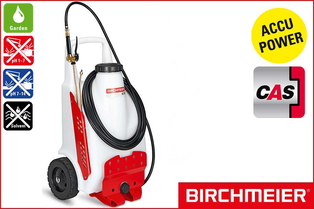 BIRCHMEIER 12072701 Zweirad Akku-Drucksprühgerät A 50 AC1 für Garden, 50 Liter
