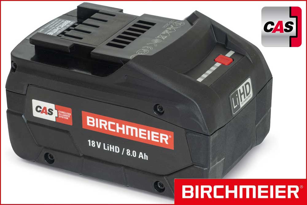 BIRCHMEIER 12073601 Akkupack 18 V / 8.0 Ah, Li-Power, CAS