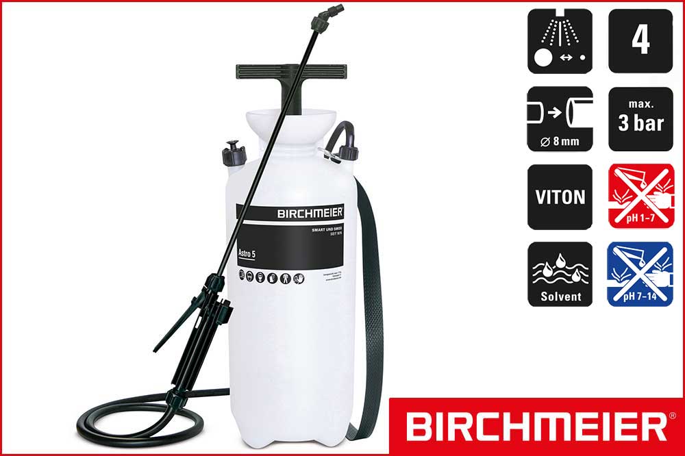 BIRCHMEIER 11909201 Astro 5 Drucksprühgerät für Solvent, 5 Liter