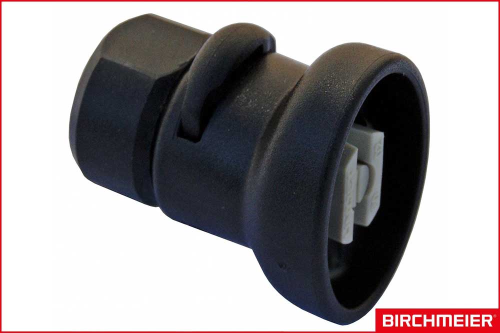 BIRCHMEIER 11932703 Flachstrahldüse 1/4 Zoll IG, TPU 8002 PP Viton - grau