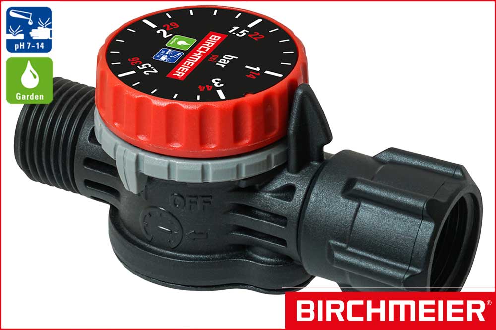 BIRCHMEIER 12098901-SB Druckregelventil PR 3 E1 für Laugen und Solvent - einstellbar 1-3 bar
