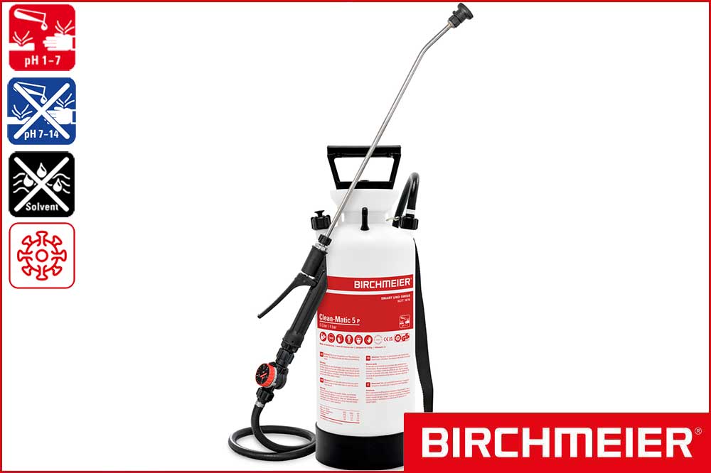 BIRCHMEIER 11664901 Drucksprühgerät Clean-Matic 5 P für Säuren, 5 Liter