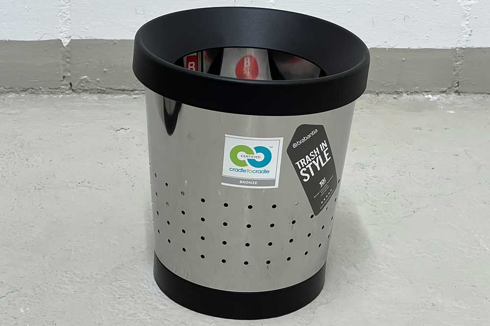 Brabantia Edelstahl-Abfalleimer, 5 Liter