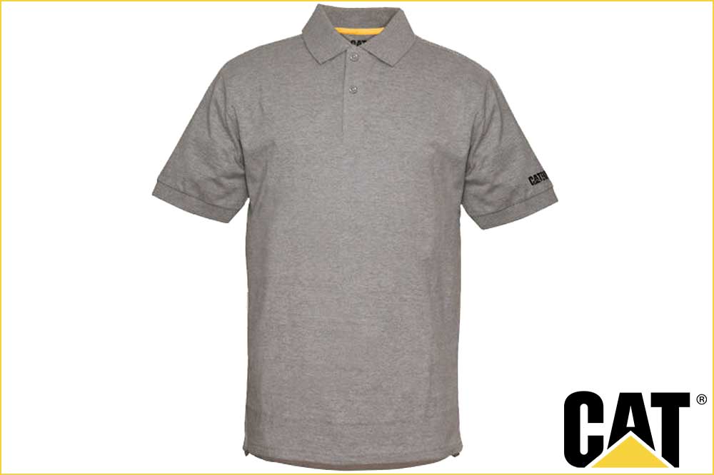 CAT Classic Poloshirt Baumwolle, grau, Grösse L