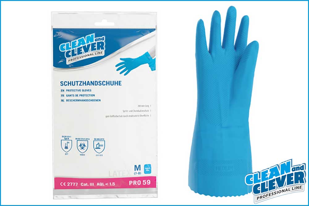 CLEAN and CLEVER PROFESSIONAL PRO 59 Latex-Schutzhandschuhe, Gr. M