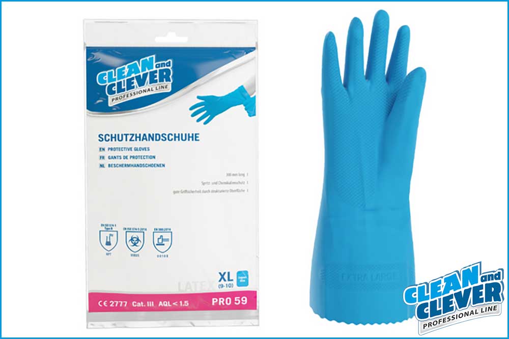CLEAN and CLEVER PROFESSIONAL PRO 59 Latex-Schutzhandschuhe, Gr. XL