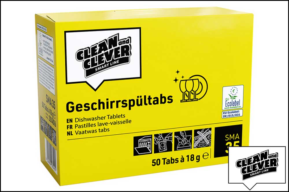 CLEAN and CLEVER SMART LINE SMA 35 Geschirrspültabs - 10 Tabs