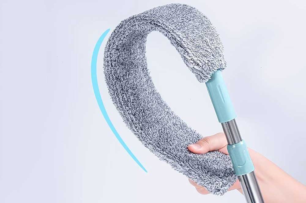 Cleaning Tools 94 Biegsamer Staubwedel mit Teleskopstange und 3 Überzügen – Bild 8
