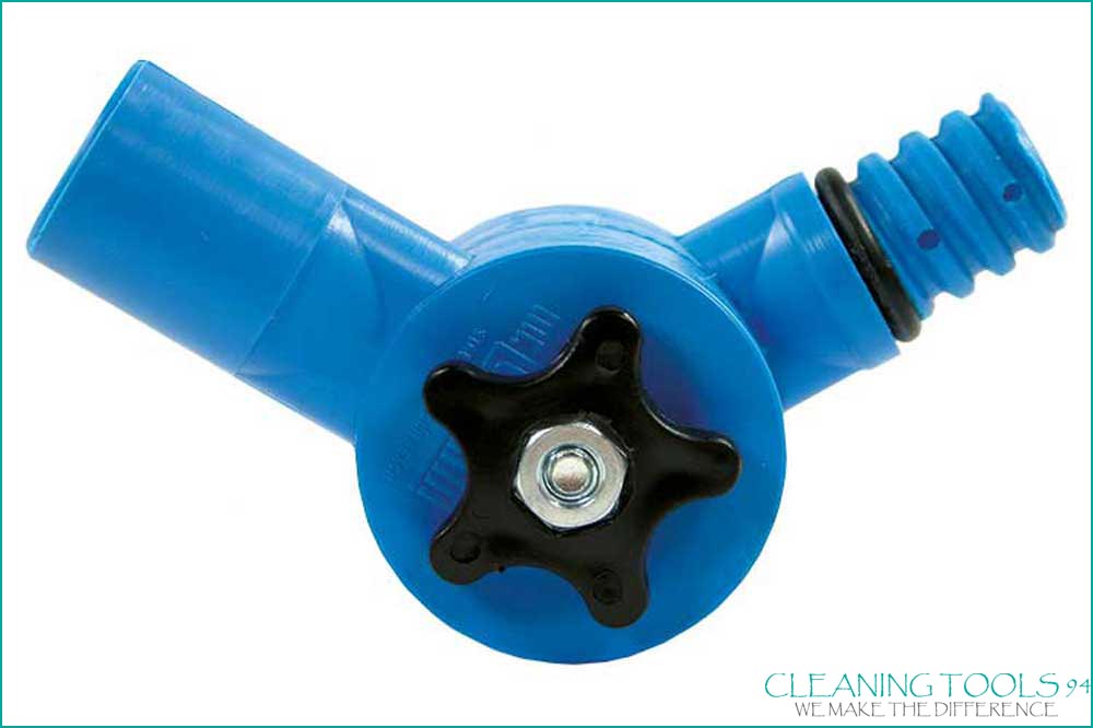 Cleaning Tools 94 Durchfluss-Winkeladapter 270°, ACME-Gewinde, blau