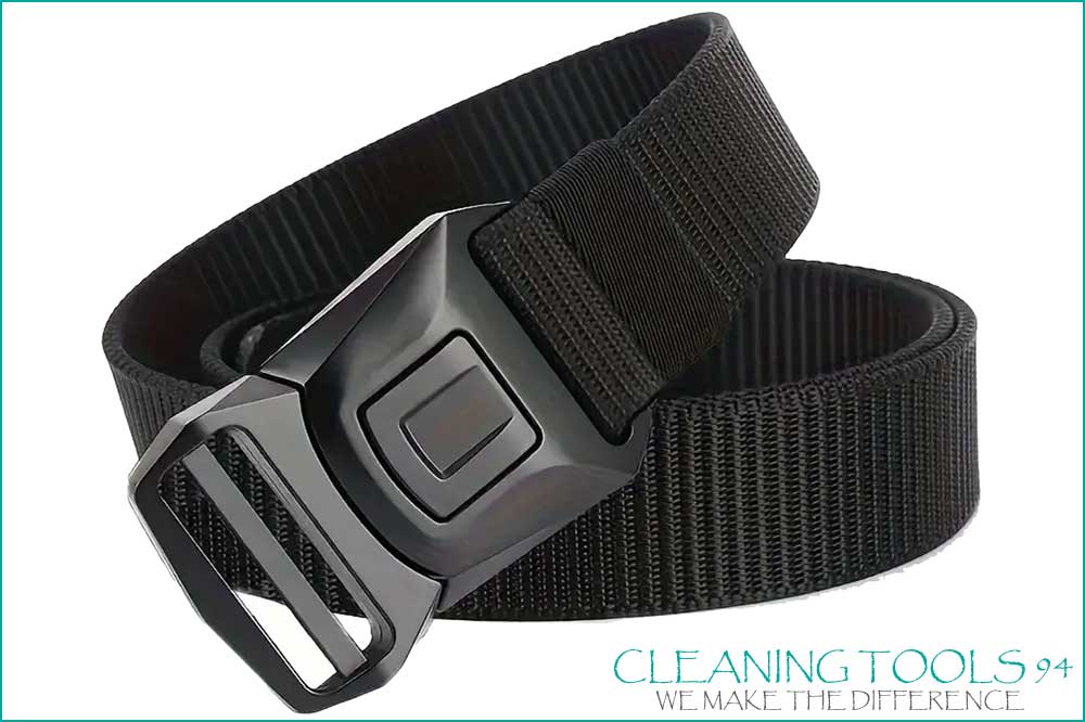 Cleaning Tools 94 Nylon-Gürtel mit Metallschnalle, schwarz, 123 x 3.8 cm