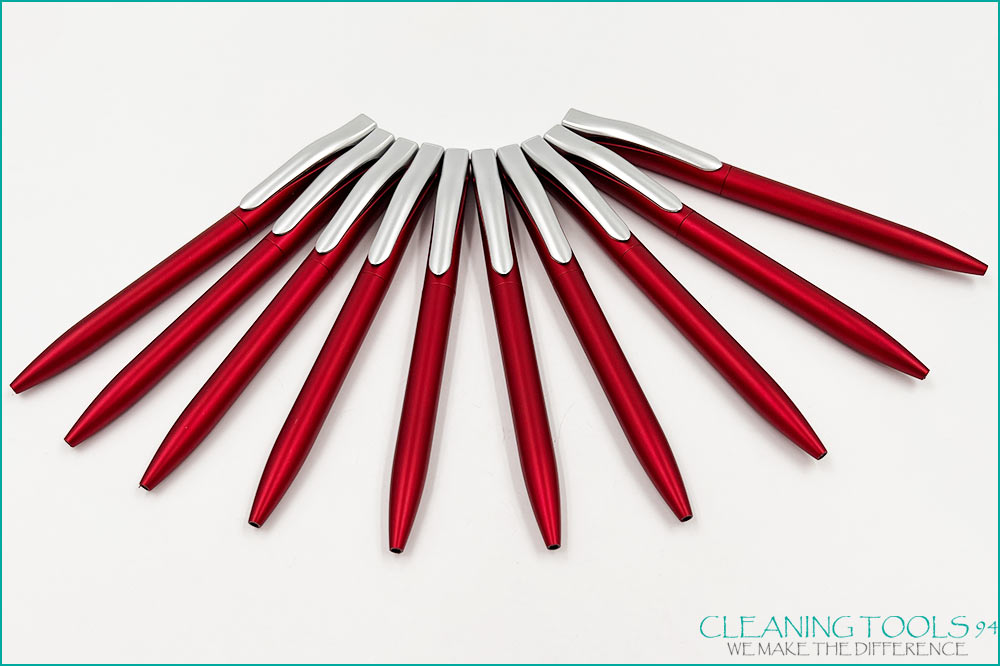 Cleaning Tools 94 Kugelschreiber 145 x 10 mm, rot-silber, 10 Stück