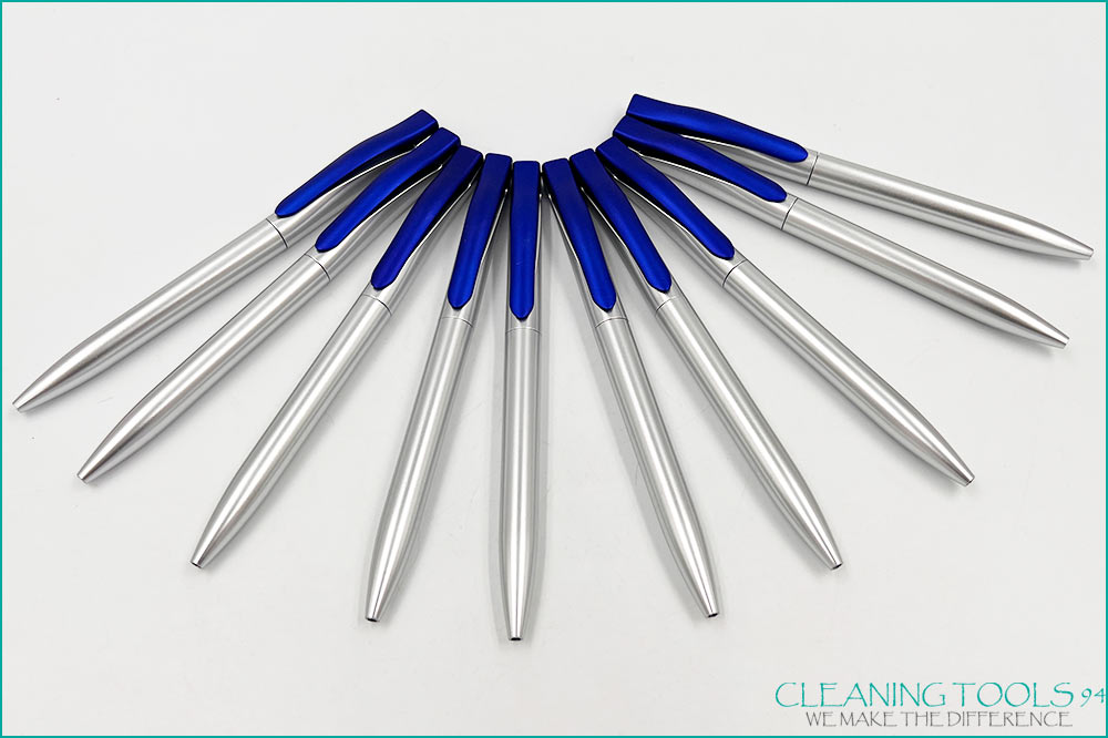 Cleaning Tools 94 Kugelschreiber 145 x 10 mm, silber-blau, 10 Stück