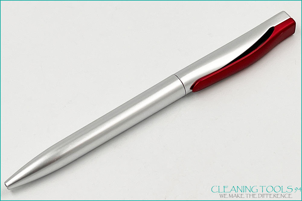 Cleaning Tools 94 Kugelschreiber 145 x 10 mm, silber-rot, 10 Stück