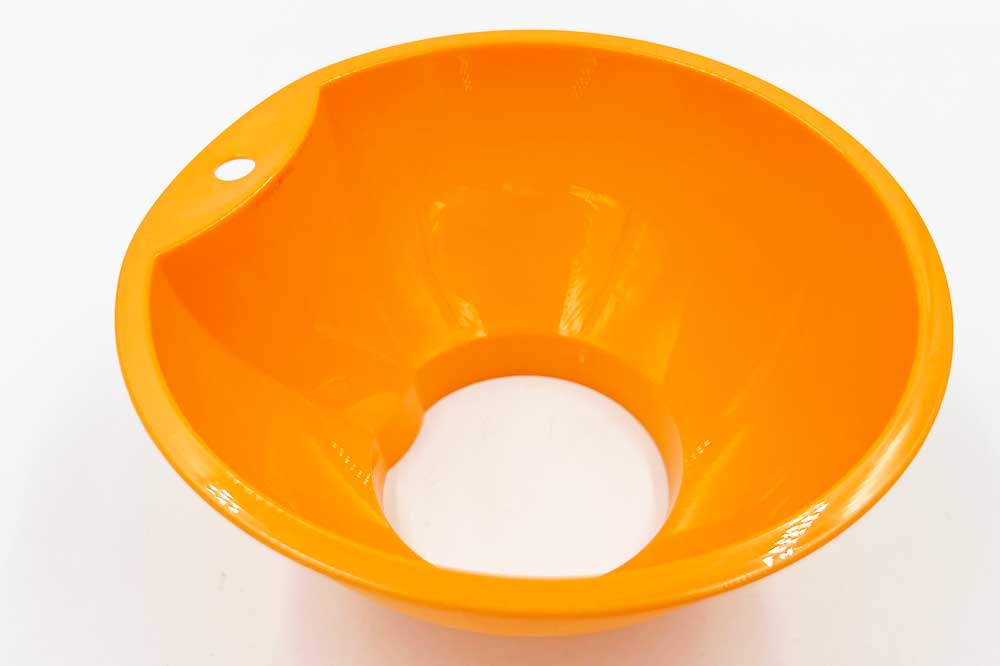 Cleaning Tools 94 Kunststoff-Trichter mit grossem Ablass, 14.5 cm, orange