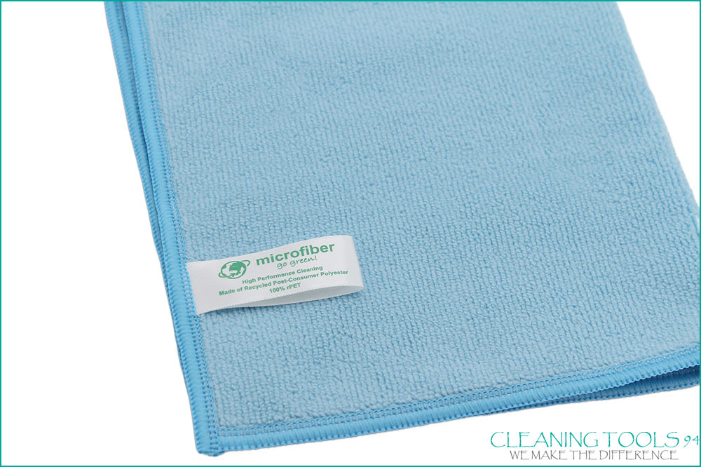 Cleaning Tools 94 Mikrofasertuch RECYCLING PLUS, 100% rPEt, 5 Stück, 38 x 38 cm, blau – Bild 3