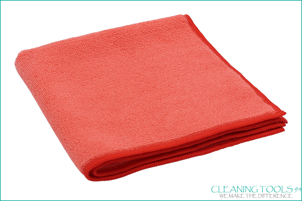 Cleaning Tools 94 Mikrofasertuch RECYCLING PLUS, 100% rPEt, 5 Stück, rot