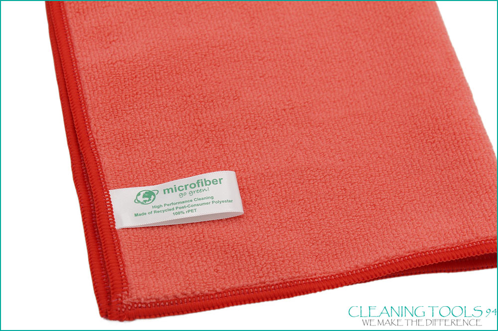 Cleaning Tools 94 Mikrofasertuch RECYCLING PLUS, 100% rPEt, 5 Stück, rot – Bild 4