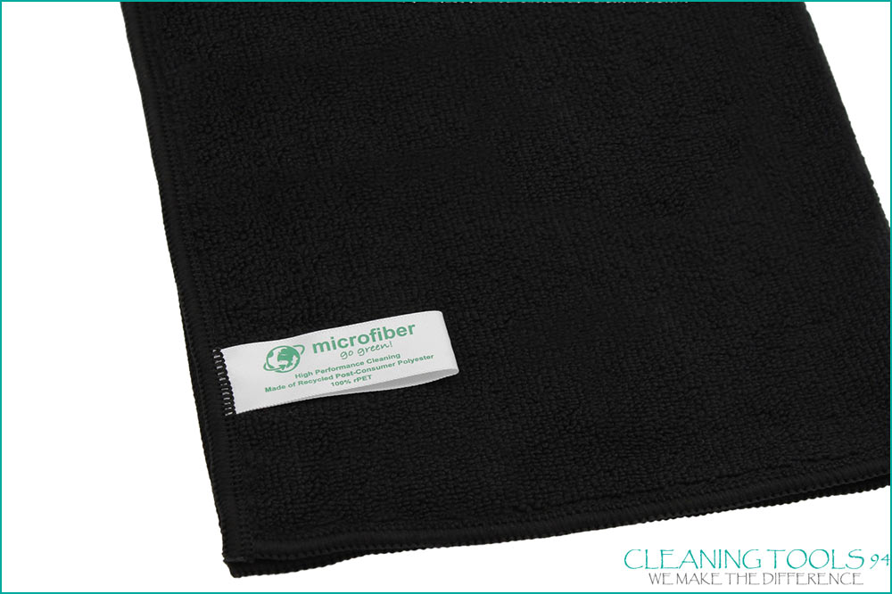 Cleaning Tools 94 Mikrofasertuch RECYCLING PLUS, 100% rPEt, 5 Stück, 38 x 38 cm, schwarz – Bild 3