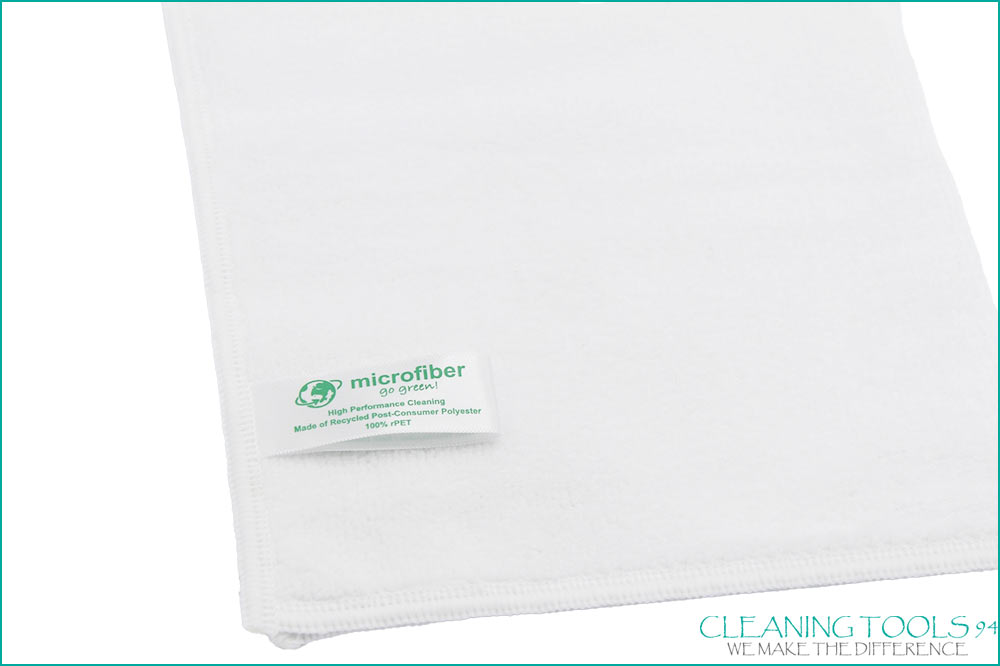 Cleaning Tools 94 Mikrofasertuch RECYCLING PLUS, 100% rPEt, 5 Stück, 38 x 38 cm, weiss – Bild 3