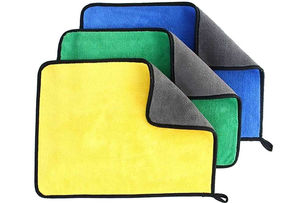 Cleaning Tools 94 Mikrofasertuch extradick, 40 x 30 cm, gelb-grau – Bild 4