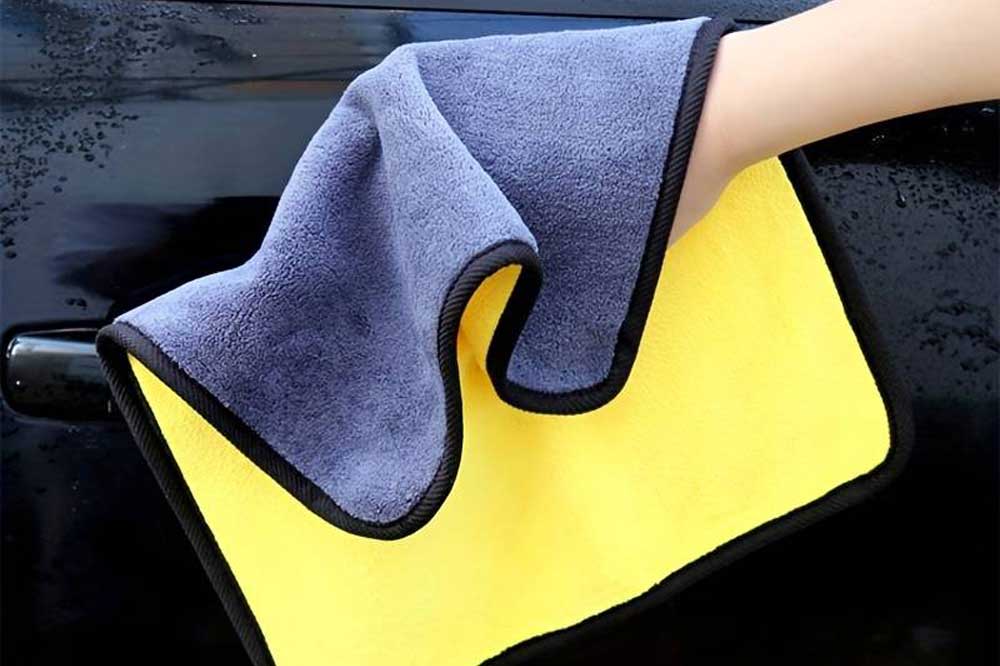 Cleaning Tools 94 Mikrofasertuch extradick, 40 x 30 cm, gelb-grau – Bild 2