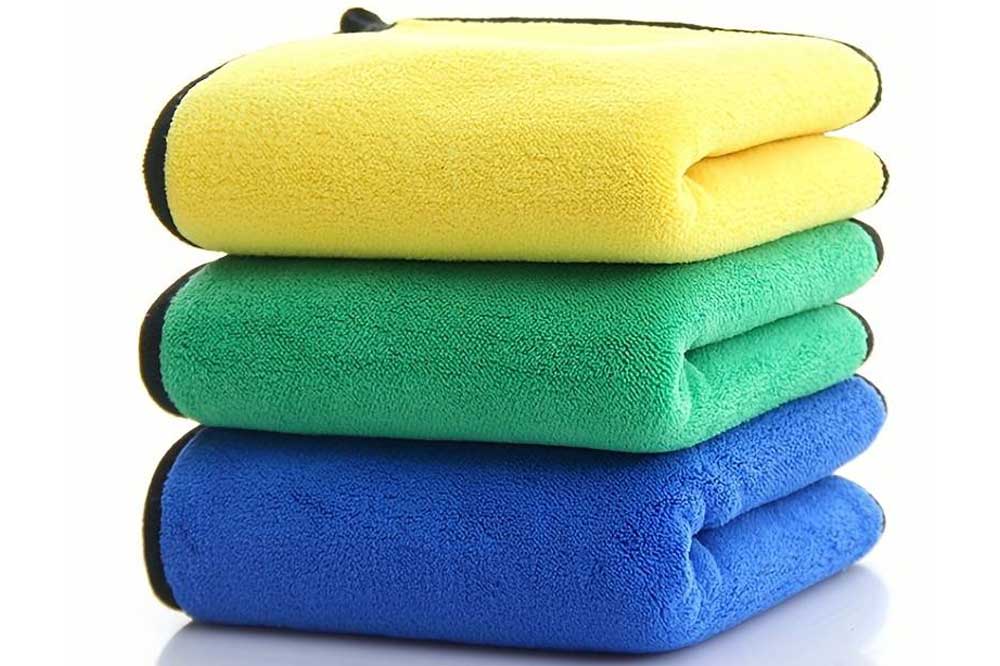 Cleaning Tools 94 Mikrofasertuch extradick, 40 x 30 cm, gelb-grau – Bild 3