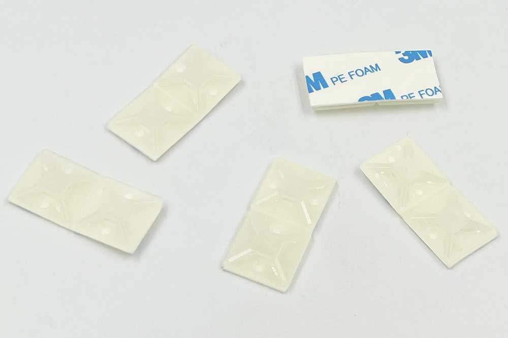 Cleaning Tools 94 Montagesockel für 2.5 mm Kabelbinder, natur, selbstklebend, 10 Stück