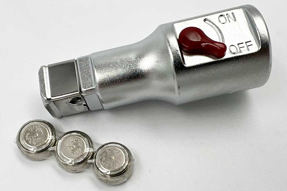 Condor Ratschen-Verlängerung mit LED-Lampe inkl. 3 Ersatz-Batterien, 1/2 Zoll