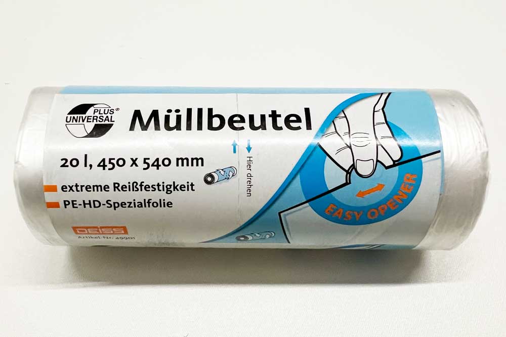 DEISS Müllbeutel transparent, 450 x 540 mm, 20 Liter, 50 Stück
