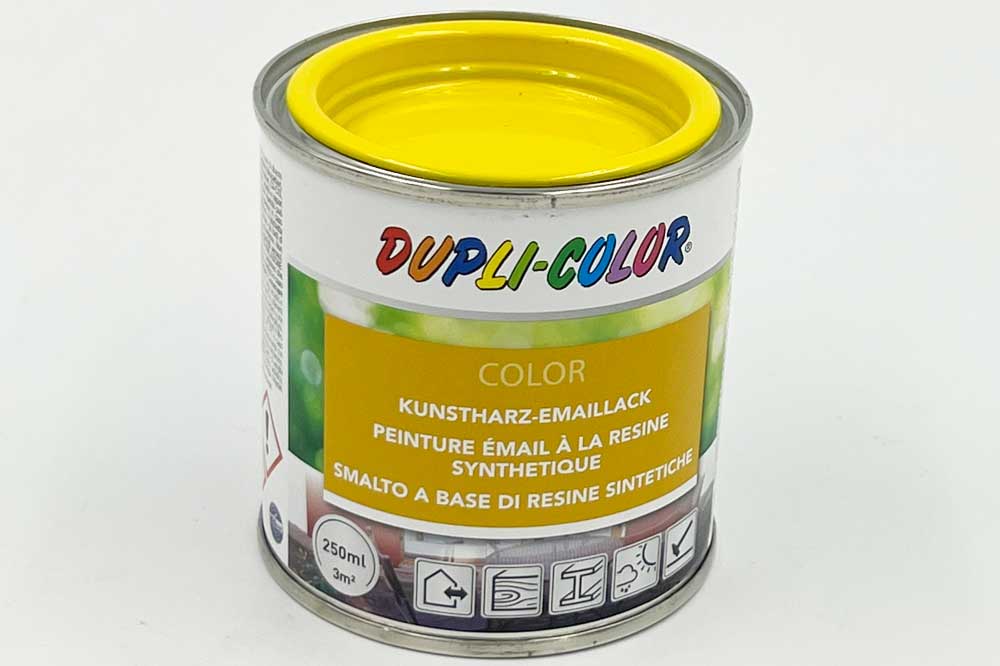 DUPLI-COLOR Kunstharz-Emaillack, 250 ml, RAL 1021 Rapsgelb