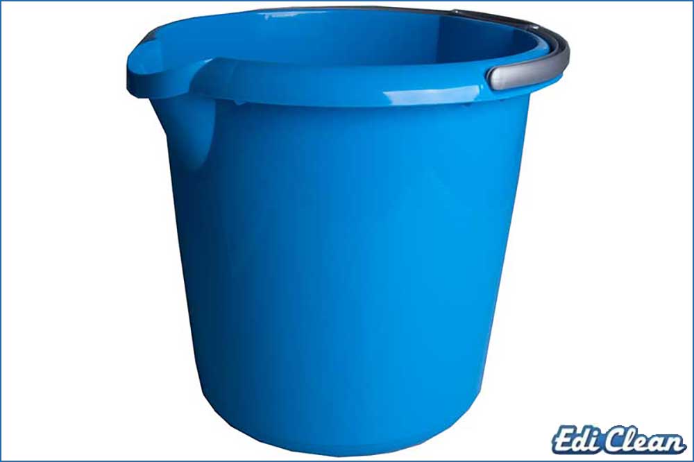 Edi Clean 92013 Eimer rund mit Ausguss und Kunststoffbügel, blau, 10 Liter