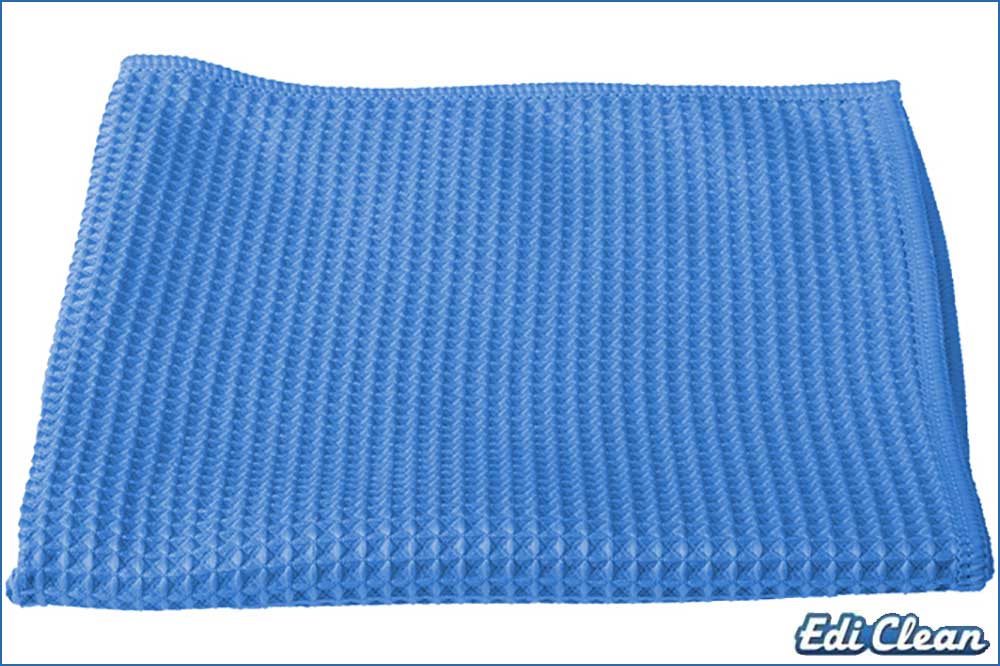 Edi Clean 94071.1-05 Mikrofaser Waffeltuch Honeycomb, 40 x 80 cm, blau