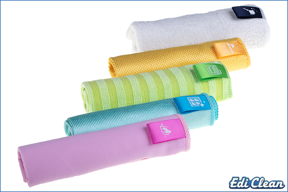 Edi Clean 94072-05 Mikrofasertuch Set FIVE FOR ALL, 35 x 35 cm, 5er-Pack