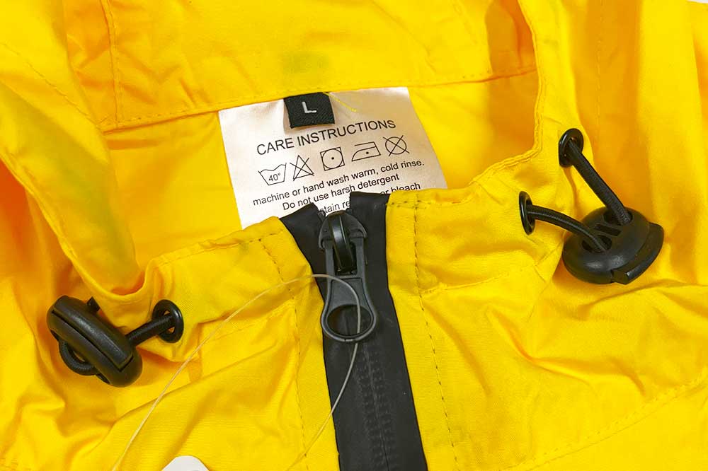 FENC Recycling-Regenjacke, gelb-schwarz, Grösse L – Bild 4