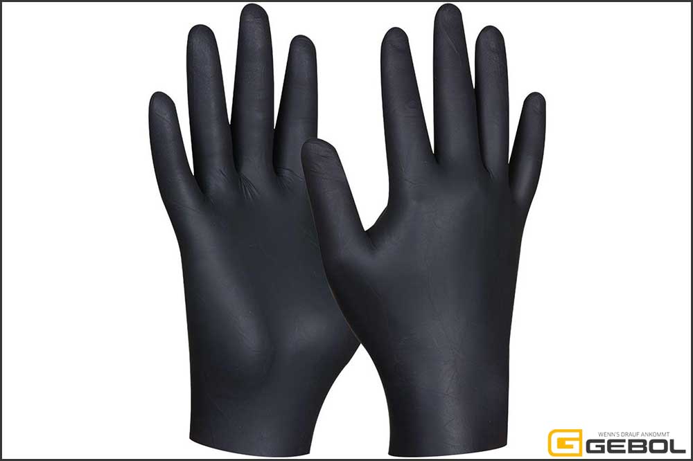 GEBOL Einweghandschuhe Black Nitril Ultra Strong, 80 Stück, Grösse M