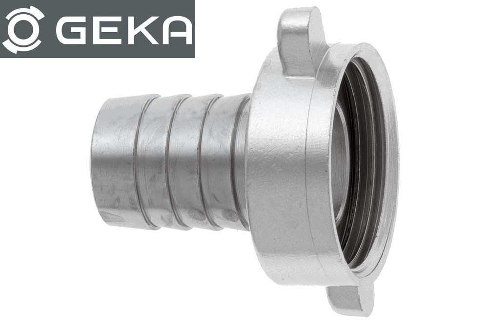 GEKA 26.4051 2/3-Schlauchverschraubung, IG 3/4 Zoll mit Schlauchtülle 13 mm, Messing verchromt