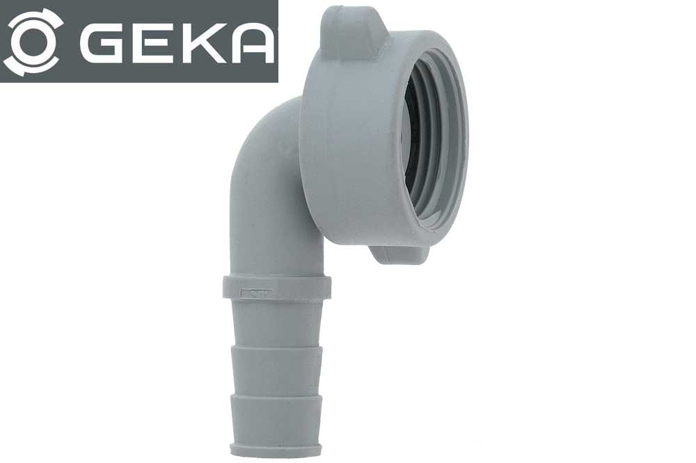 GEKA 28.6051 2/3-Winkelschlauchverschraubung, IG 3/4 Zoll mit Schlauchtülle 13 mm, Kunststoff