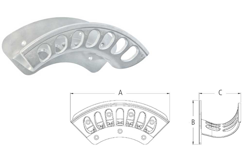 GEKA 88.7589 Werkstatt-Wandschlauchhalter Form B Leichtmetall, klein – Bild 2