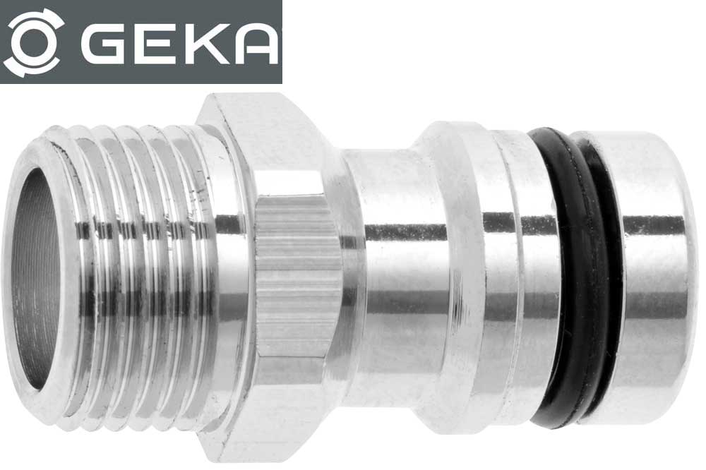GEKA plus 46.1809 Stecknippel DN 9 - Aussengewinde 3/8 Zoll, Messing verchromt