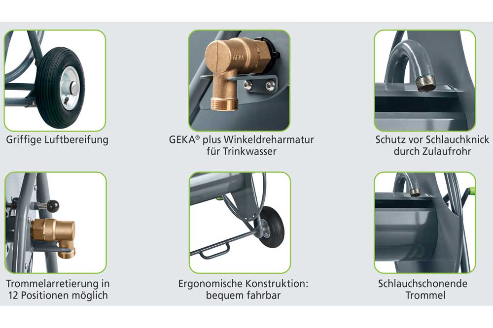 GEKA plus P125 Schlauchwagen Stahl pulverbeschichtet – Bild 3
