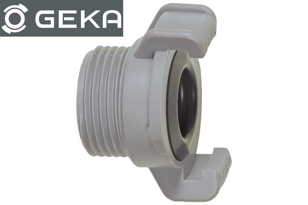 GEKA plus 09.0121 Klauenkupplung mit Aussengewinde 3/4 Zoll, Kunststoff