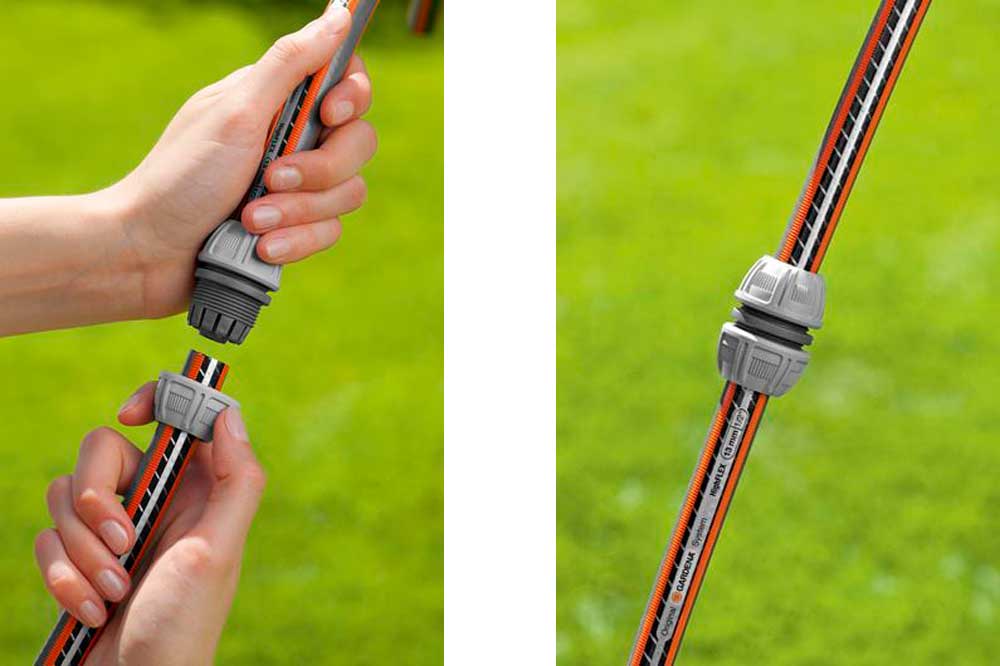 GARDENA Schlauch-Reparator mit Quetschverschraubung 1/2 Zoll - 5/8 Zoll – Bild 2