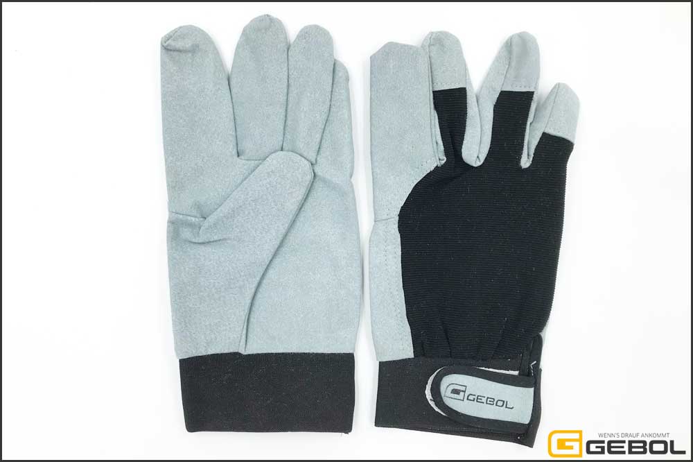 GEBOL Arbeitshandschuhe UNI FIT ECO, grau-schwarz, Gr. 11