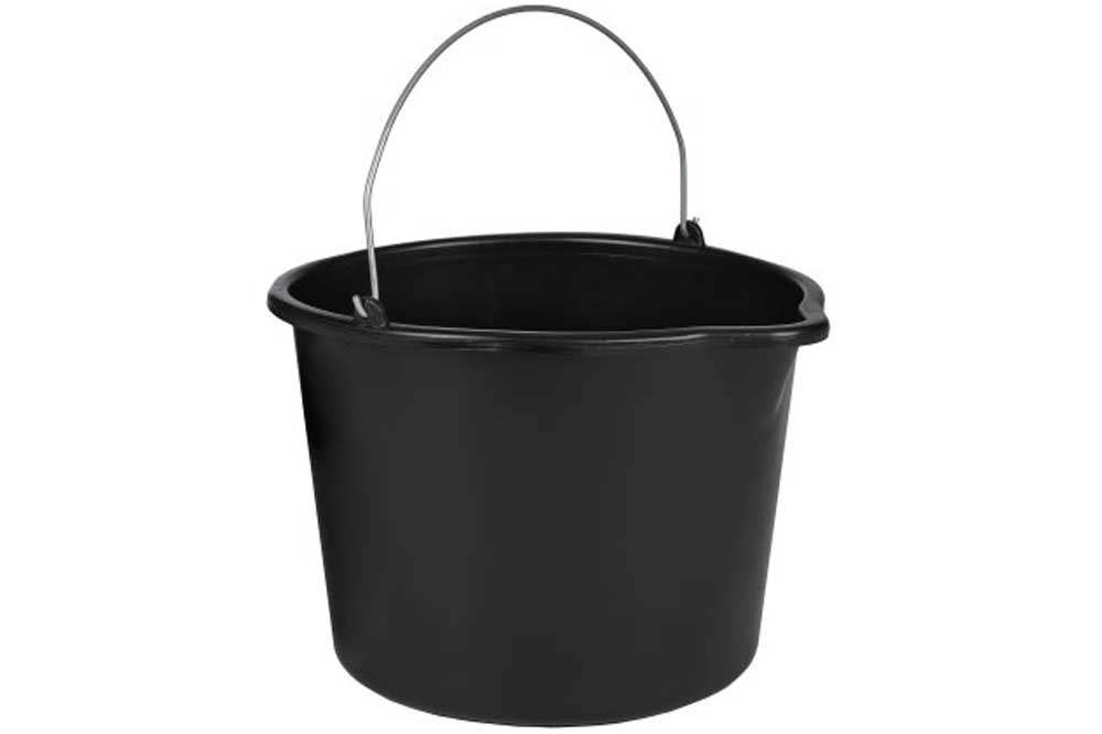 Jopa Wassereimer mit Ausguss, 12 Liter, schwarz