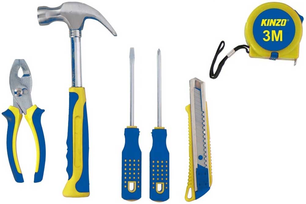 KINZO Haushalts-Werkzeugset, 6-teilig