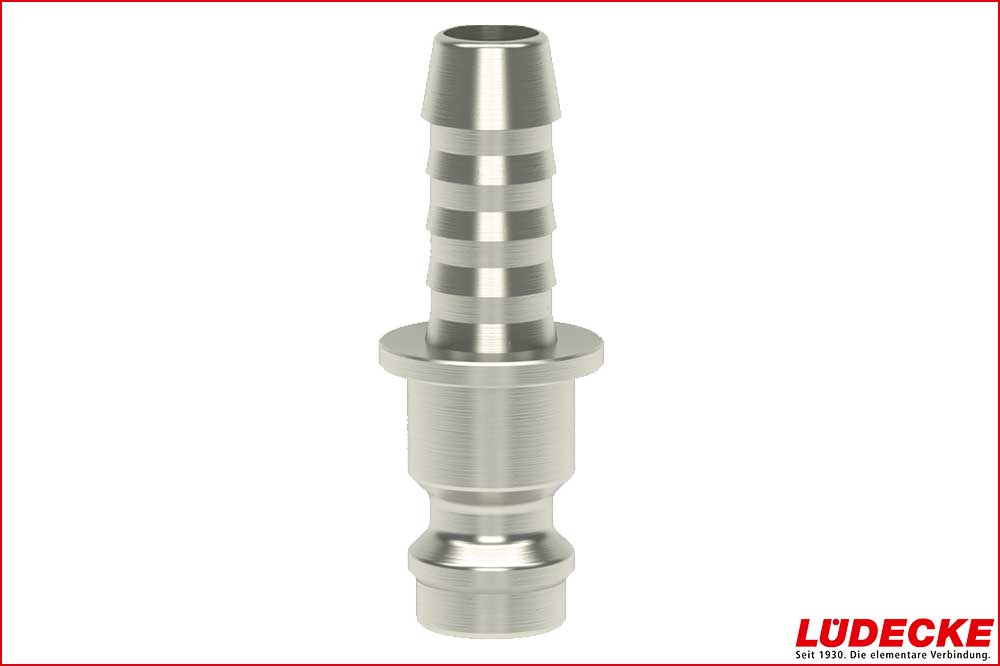 LÜDECKE ESMN 4 S Mini-Stecknippel DN 5 mit Schlauchtülle 4 mm
