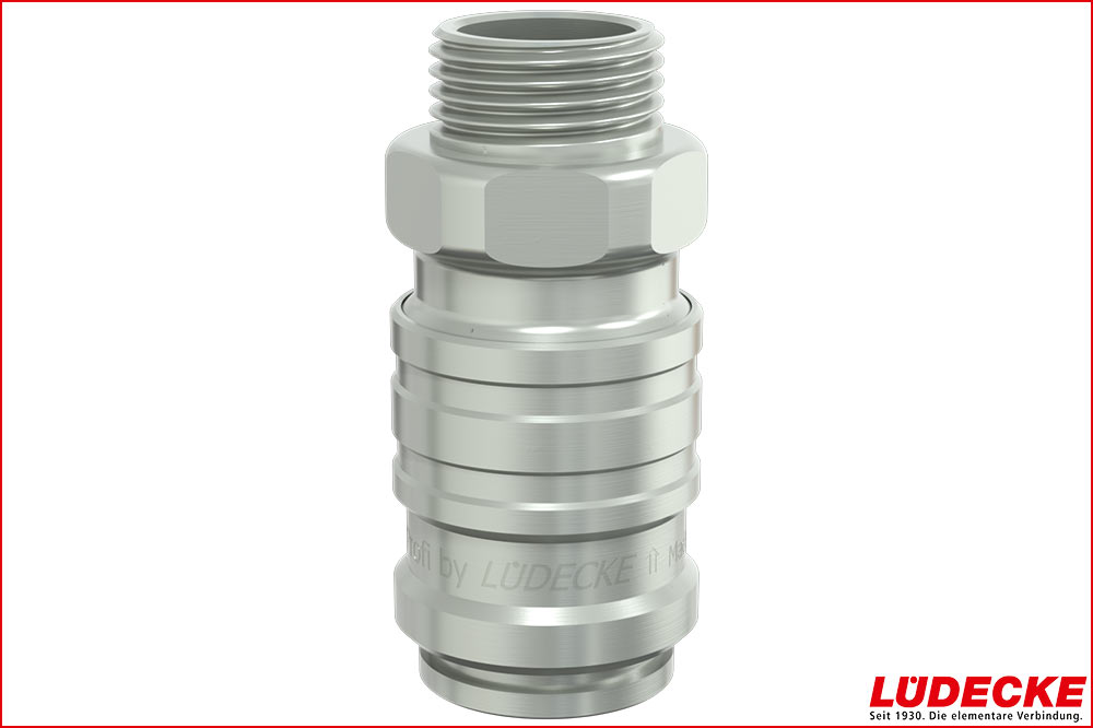 LÜDECKE WPI 34 A Steckkupplung DN 9 mit AG 3/4 Zoll