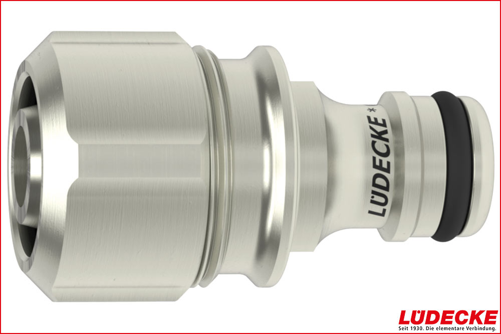 LÜDECKE WPI 13 SQ Stecknippel DN 9 mit Quetschverschraubung 1/2 Zoll (13x3mm)