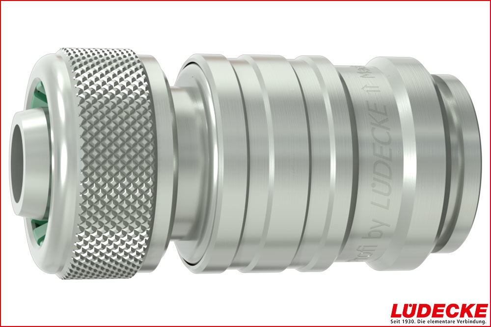 LÜDECKE WPI 19 TQ Steckkupplung DN 9 mit Quetschverschraubung 3/4 Zoll (19x4mm)